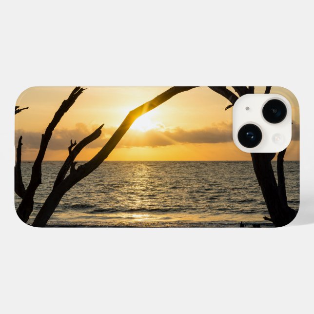 Folly Sunrise Träd Silhouette iphone case (Baksida (horisontell))