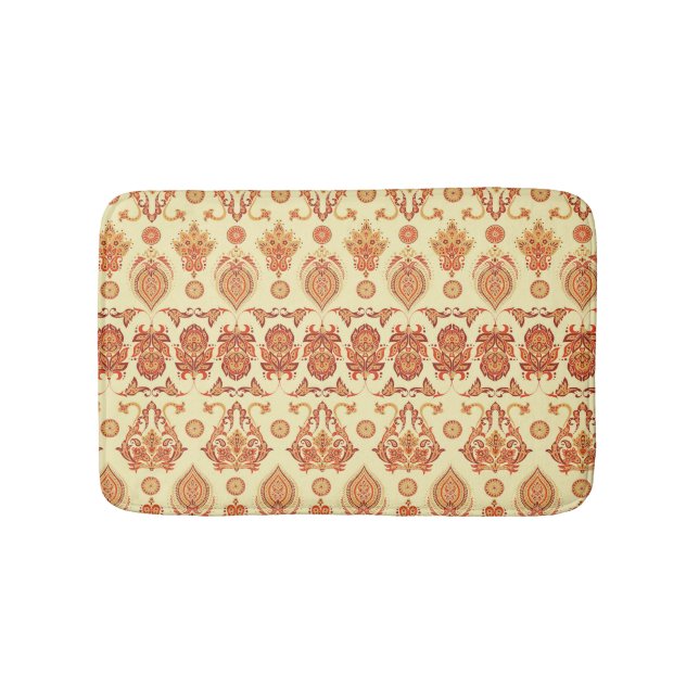 Folresc Batik Blommigt Ethnic Mönster Badrumsmatta (Framsidan)