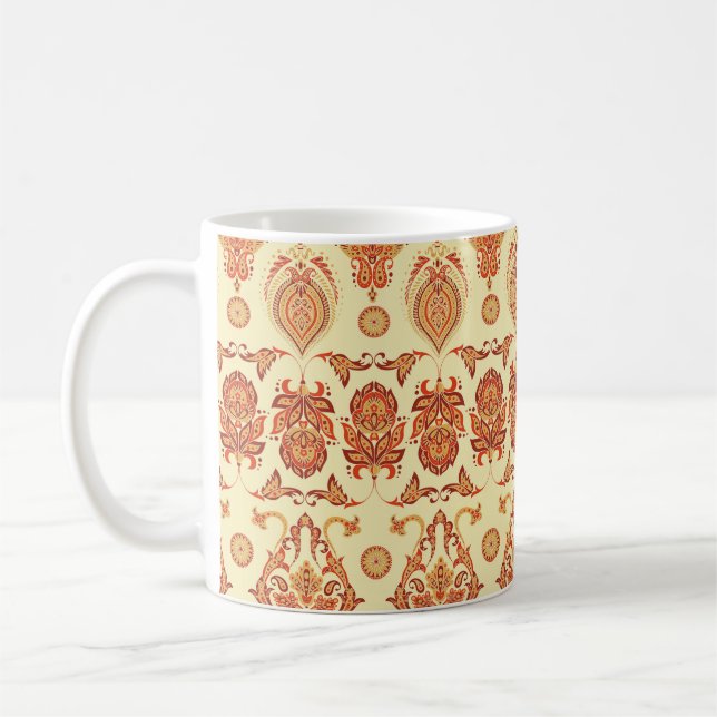 Folresc Batik Blommigt Ethnic Mönster Kaffemugg (Vänster)