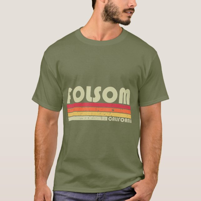 FOLSOM CALIFORNIA Funny City Roots Gift T Shirt (Framsida)
