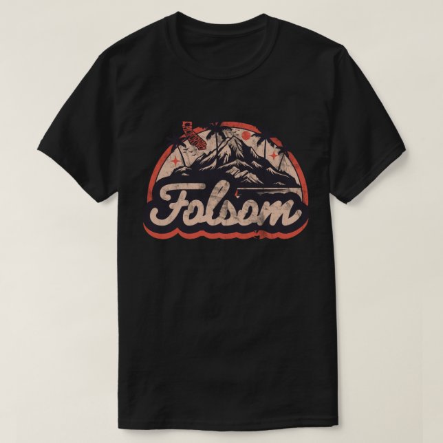 Folsom, Kalifornien T Shirt (Design framsida)