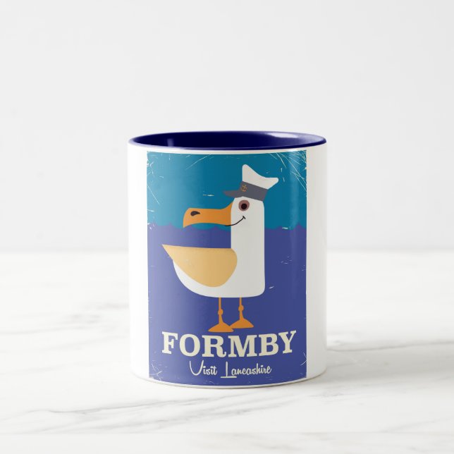 Fomby Lancashire-reseaffisch för fiskmås Två-Tonad Mugg (Center)