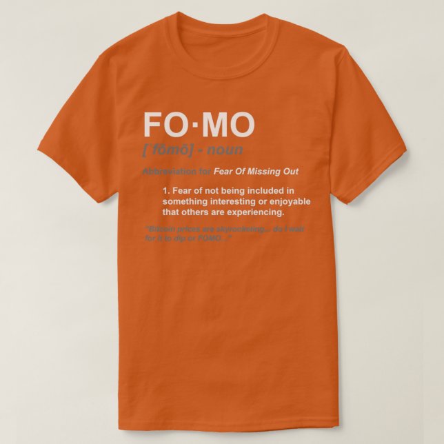 FOMO BITCOIN T SHIRT (Design framsida)