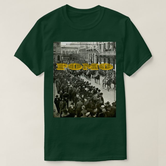FOMO Gul Retro T Shirt (Design framsida)