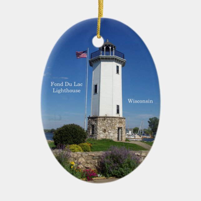 Fond Du Lac Lighthouse oval ornament (Framsidan)