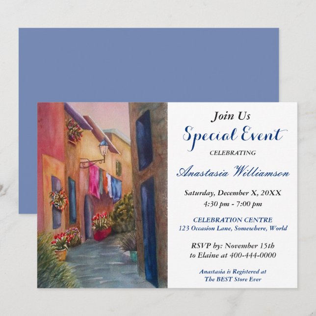 FOND RAISER PARTY EVENT INBJUDAN (Fram/baksida)