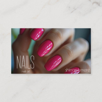 Fondant Rosa Nail Art Visitkort