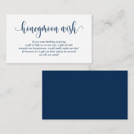 Fonden eller Önskan i bröllop, Modern Navy Blue Tilläggskort