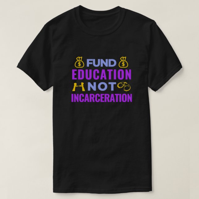Fondens utbildning ej inspärrad t shirt (Design framsida)
