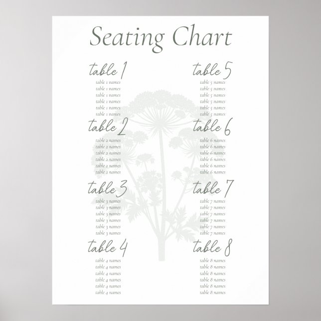 FONDNESS | Wedding Seating Chart Poster (Framsidan)