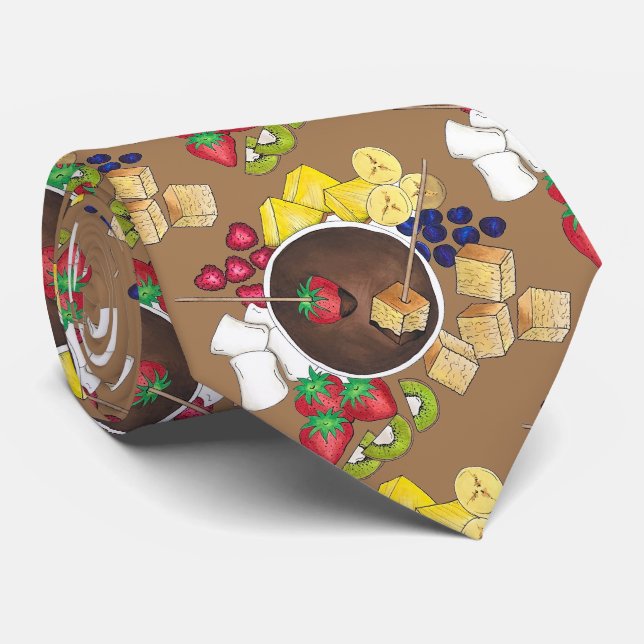 Fondue Fruit Cake Berries Marshmallow Dessert Food Slips (Rullad)