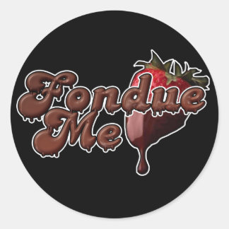 Fondue Me 2 Runt Klistermärke