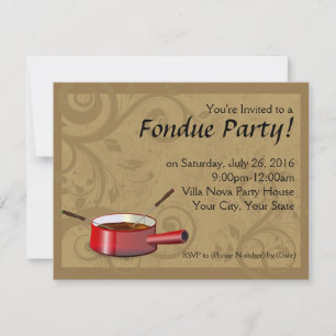 Fondue Party-inbjudningar - Chocolate Inbjudningar