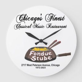 Fondue Stube, Chicago, Illinois (1972-2023) Stor Klocka
