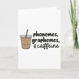Foner Graphemes Och Kaffe Lärare Ck Till Skolan Kort