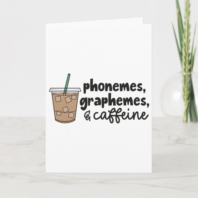 Foner Graphemes Och Kaffe Lärare Ck Till Skolan Kort (Framsida)