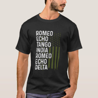 Fonetal alfabet flygplanspilot Aviation Patrioti T Shirt