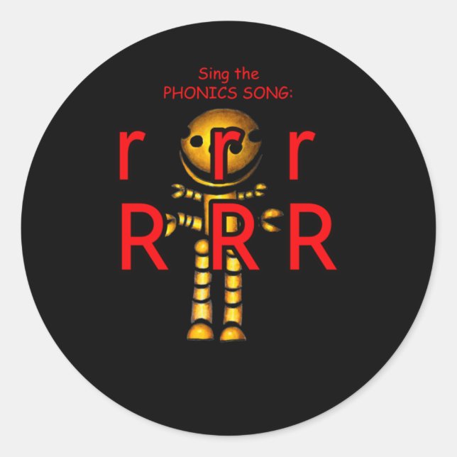 fonetikklistermärken runt klistermärke (Framsida)