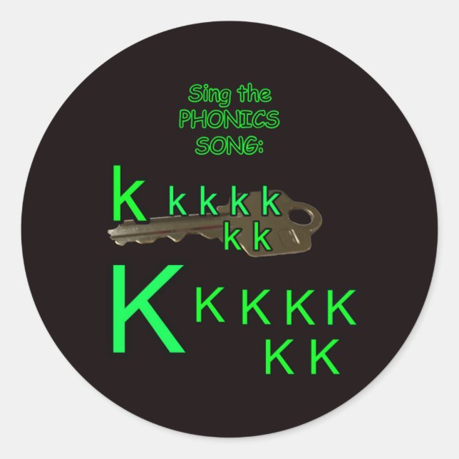 fonetikklistermärken runt klistermärke (Framsida)