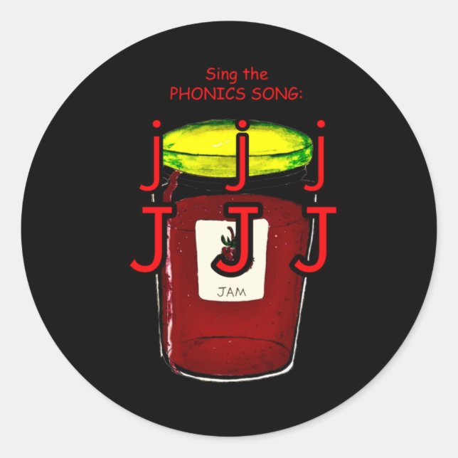 fonetikklistermärken runt klistermärke (Framsida)