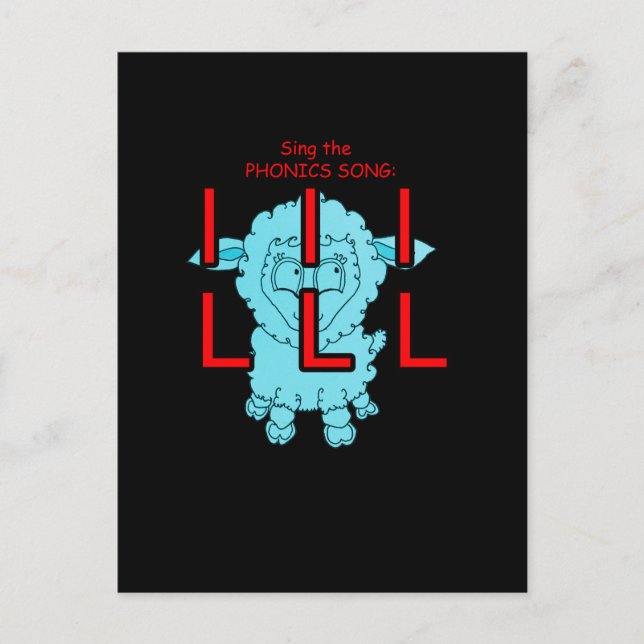 fonetiskt vykort eller flashkort (Framsida)