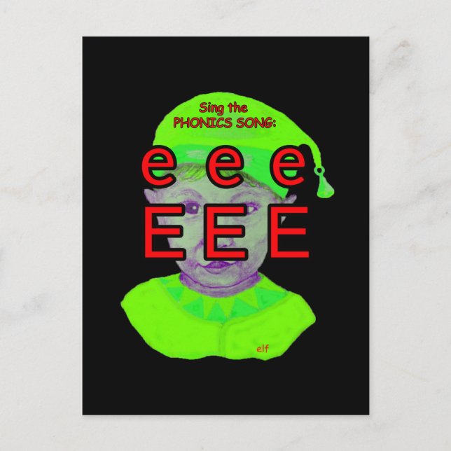 fonetiskt vykort eller flashkort (Framsida)