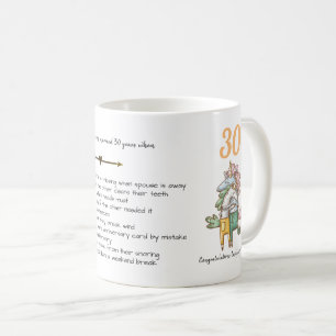 FONNY 30:e Bröllop-årsfirman Unicorns Customized Kaffemugg