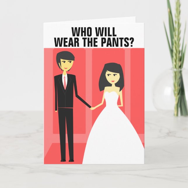 FONNY BRÖLLOP GREETING CARDS, SOM KOMMER ATT BÄRA  KORT (Framsida)