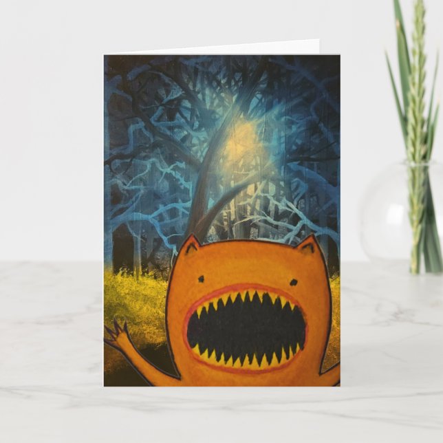 FONNY MONSTER BIRTHDAY GREETARD 5 X 7 KORT (Framsida)