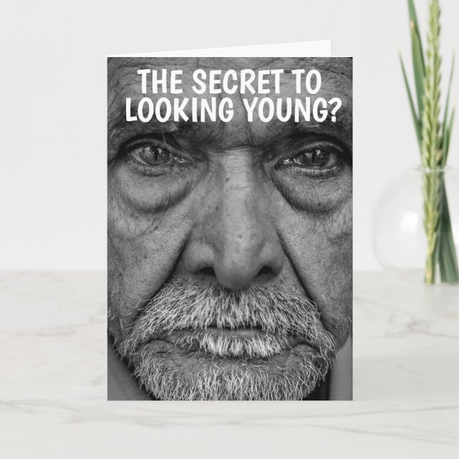 FONNY OLD MAN BIRTHDAY OVERSIZED CARDS KORT (Framsida)