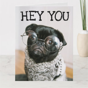 FONNY PUG HUND BIRTHDAY GREETING CARDS KORT