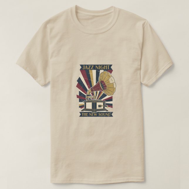 Fonograf Jazz Natt T Shirt (Design framsida)