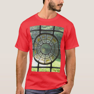 fönster av zodiac nedfläckad glas t shirt