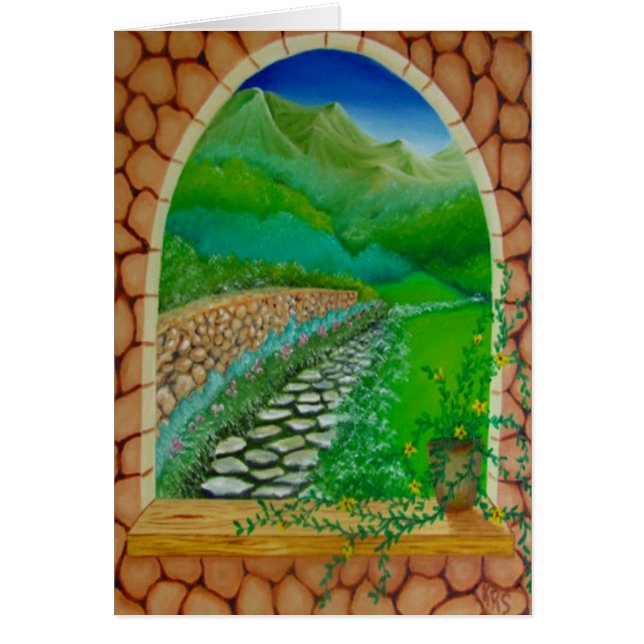 Fönster - bergsvy OBS kort (Framsidan)