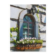 FÖNSTER DÖRRAR BLOMMOR BYGGNAD POSTCROSSING