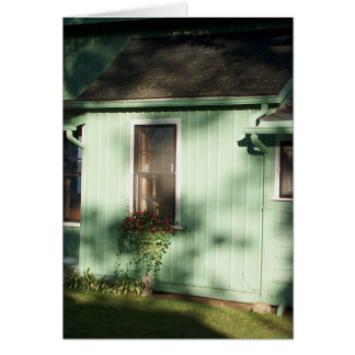 Fönster för eftermiddag hälsningskort