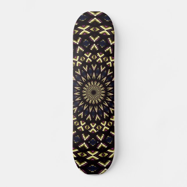 Fönster för fastfärgat glas Kaleidoskop 11 Mini Skateboard Bräda 18,5 Cm (Framsida)