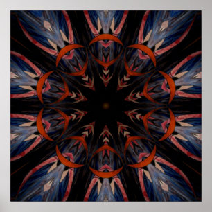 Fönster för fastfärgat glas Kaleidoskop 12 Poster