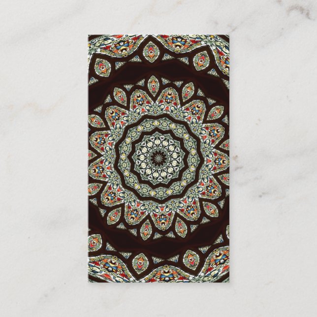 Fönster för fastfärgat glas Kaleidoskop 13 Visitkort (Framsida)