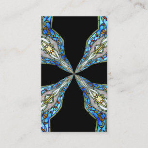 Fönster för fastfärgat glas Kaleidoskop 16 Visitkort