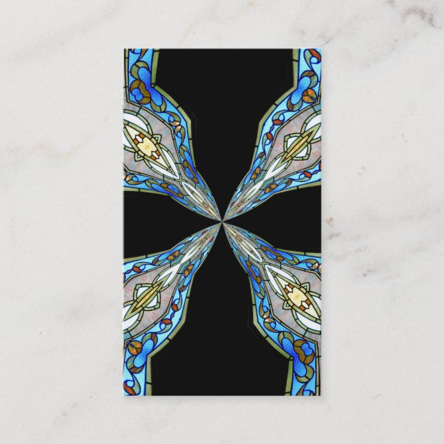 Fönster för fastfärgat glas Kaleidoskop 16 Visitkort (Framsida)