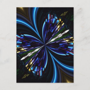 Fönster för fastfärgat glas Kaleidoskop 9 Vykort