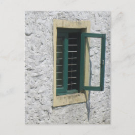 Fönster för streckad Grönt Vykort