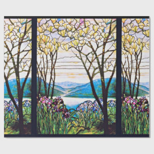 Fönster för vintageTiffany målat glass Presentpapper