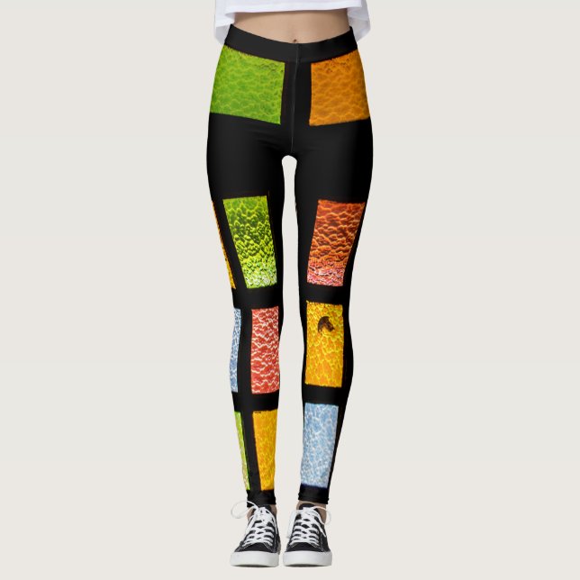 fönster glasmålning färger leggings (Framsida)