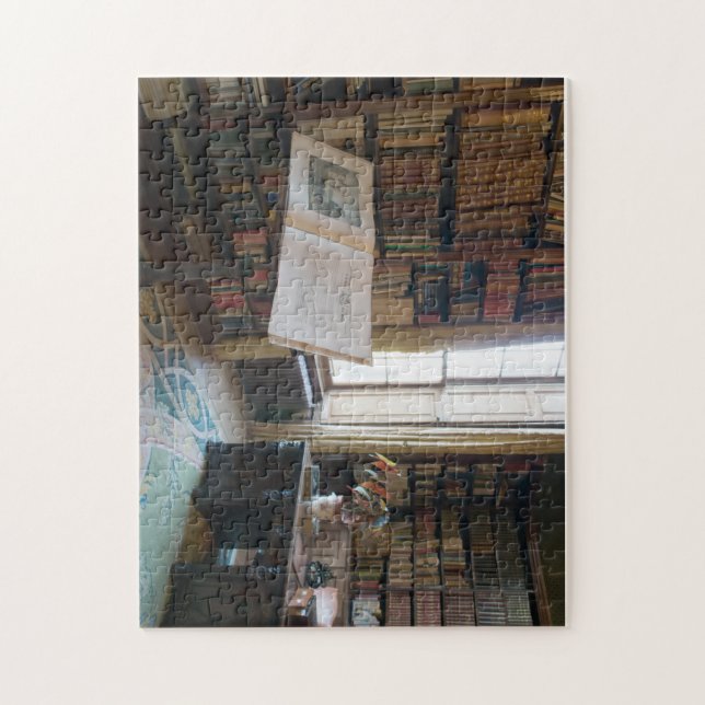 Fönster i biblioteket pussel (Vertikal)