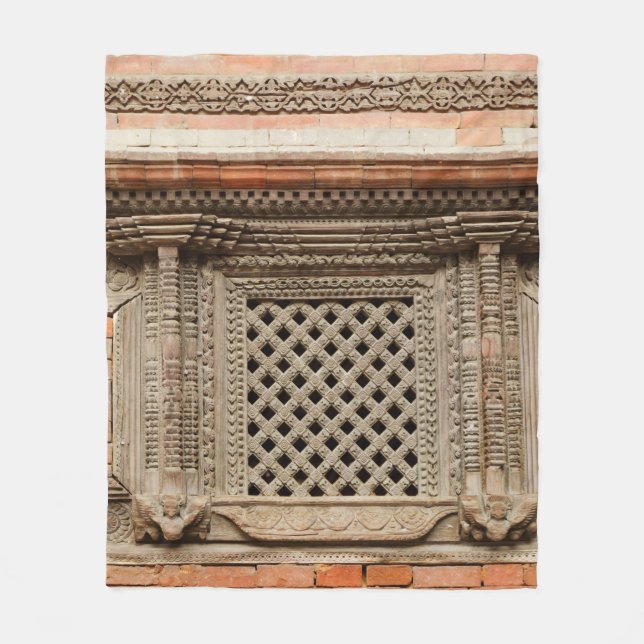 Fönster i Nasal Chowk Courtyard i Hanuman Fleecefilt (Framsidan)