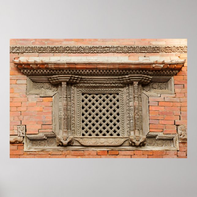 Fönster i Nasal Chowk Courtyard i Hanuman Poster (Framsidan)
