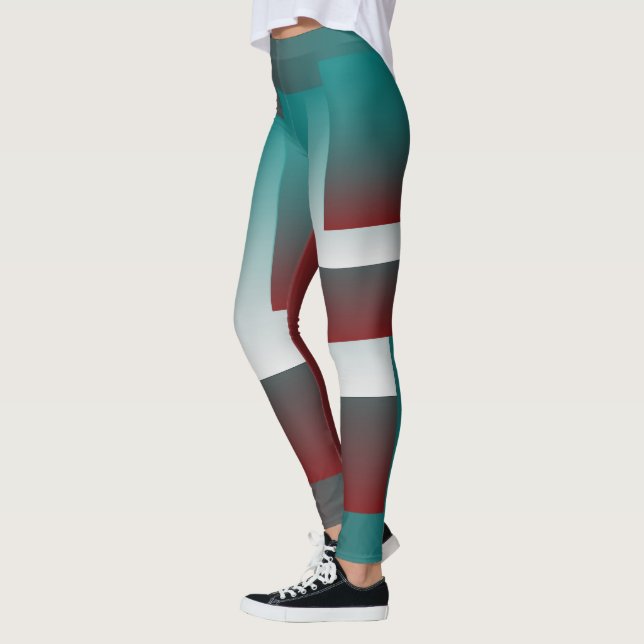 Fönster i tealburgiskt vitt leggings (Vänster)
