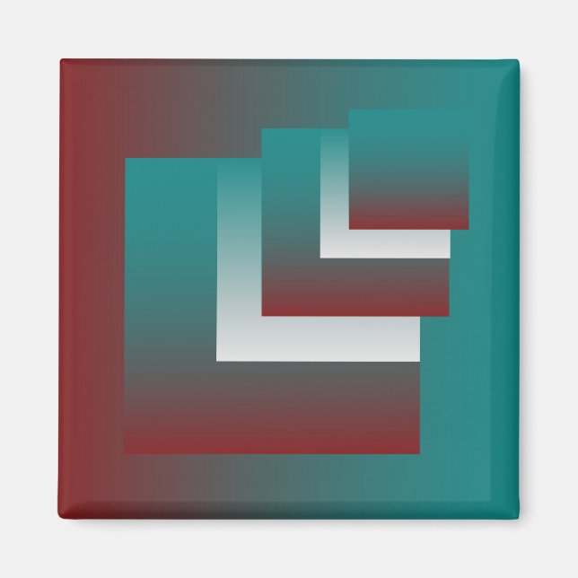 Fönster i tealburgiskt vitt magnet (Framsidan)